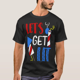 Camiseta Fogos de artifício com vamos Lit Fogos de artifíci