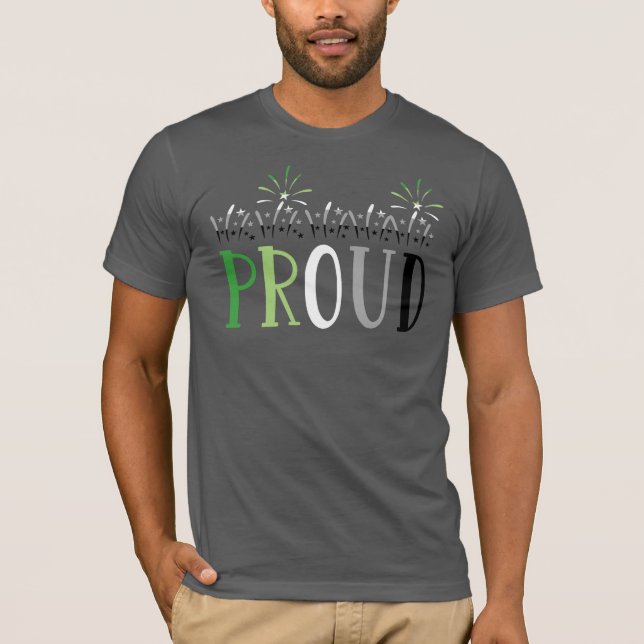 Camiseta Fogos de artifício da PROUD Aromânticos (Frente)