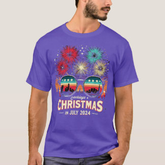 Camiseta Fogos de artifício da Retro design em cores de Nat