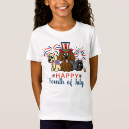 Camiseta Fogos de artifício de cães do 4° de julho