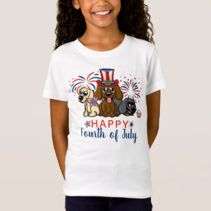 Camiseta Fogos de artifício de cães do 4° de julho