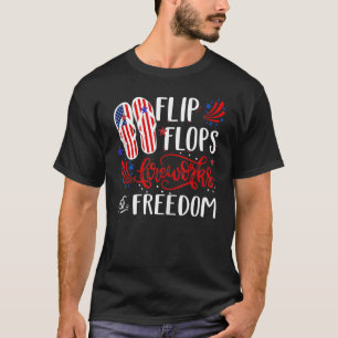 Camiseta Fogos De Artifício De chinelos E Liberdade 4 De Ju
