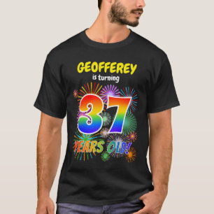 Camiseta Fogos de artifício divertidos, Arco-Íris "37", 3