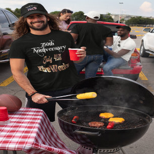 Camiseta Fogos de Artifício do 250º Aniversário da América