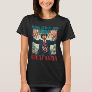 Camiseta Fogos de Artifício Engraçado Trump Americano Fazem