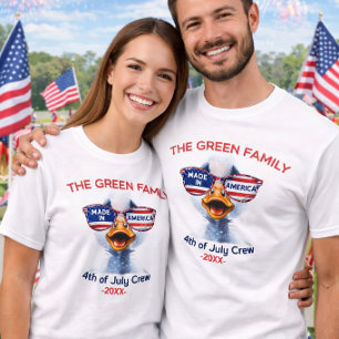 Camiseta Fogos de Artifício Vermelho Branco Azul 4 de Julho