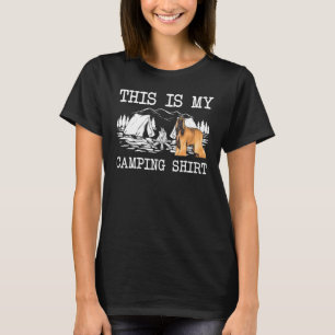 Camiseta Fogueira Afghan Hound Cão Isto É Meu Acampamento