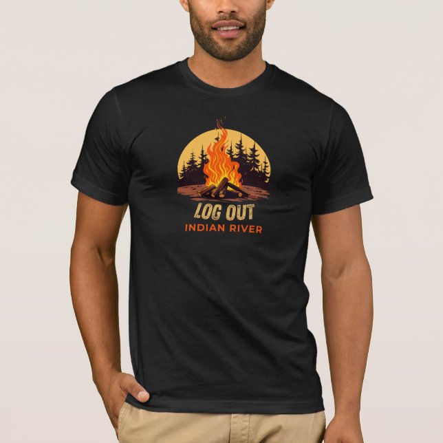 Camiseta Fogueira de Indian River Michigan (Frente)