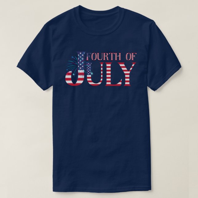 Camiseta Fogueira de Quatro de Julho (Frente do Design)