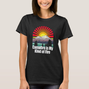 Camiseta Fogueira é meu tipo de fogueira de campista de cam