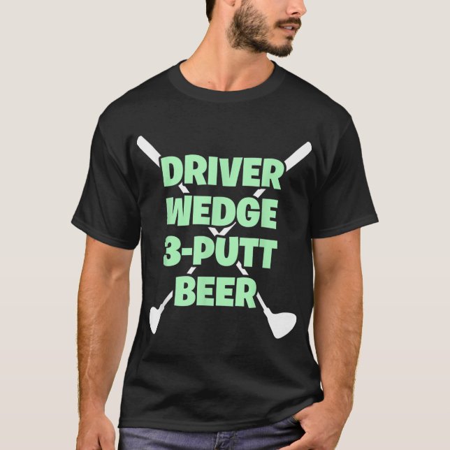 Camiseta Fogueira Engraçada De Golf Wedge Putt Beer Adult C (Frente)