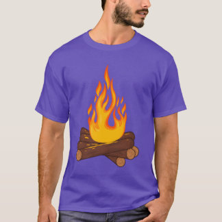 Camiseta Fogueira Fogo Acampamento vintage