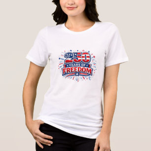 Camiseta Fogueira Patriótica de 250 Anos de Liberdade
