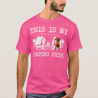 Camiseta Fogueira Redbone Coonhound Cachorro Este É Meu Aca