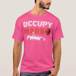 Camiseta Foguete Ast de Colonização Espacial do Occupy Mars