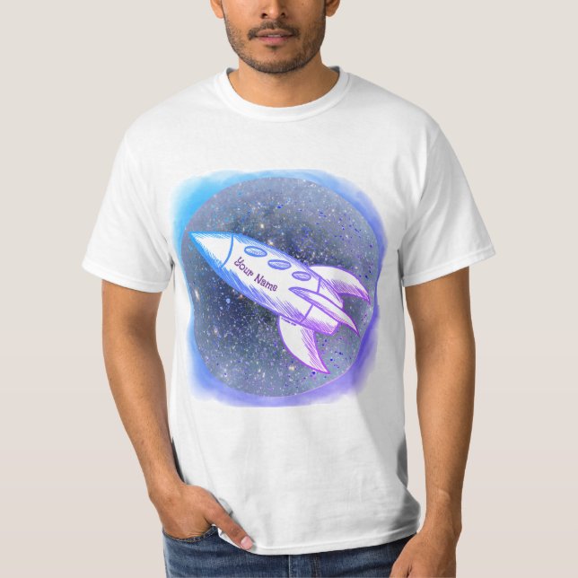 Camiseta Foguete Azul (Frente)
