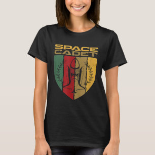 Camiseta Foguete de Crachá de Cadete de Espaço legal