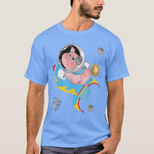 Camiseta Foguete de Fazenda animal, bonito, Viagem espacial