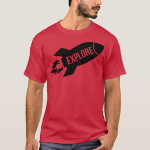 Camiseta foguete de galáxia espacial