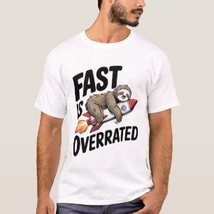 Camiseta Foguete de Preguiça Rápido é Superestimado