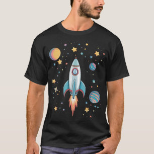 Camiseta Foguete Divertido E