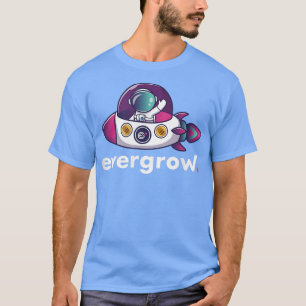 Camiseta Foguete do Astronauta Criptográfico Evergrowth