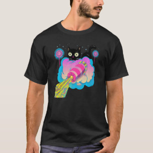 Camiseta Foguete do Espaço Negro Cinto