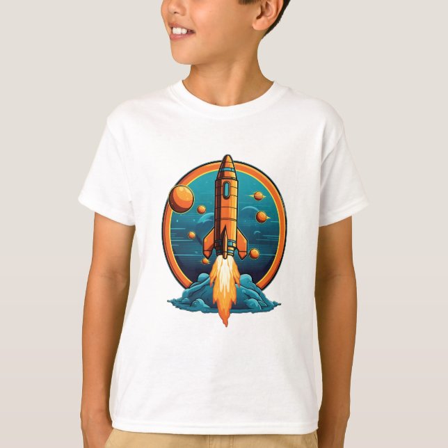 Camiseta Foguete espacial (Frente)