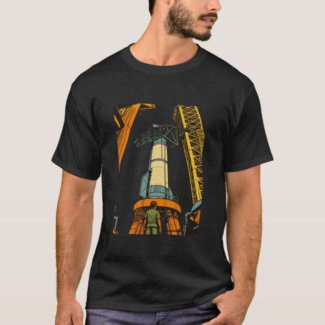 Camiseta Foguete Espacial Profundo da Próxima Geração | (Frente)