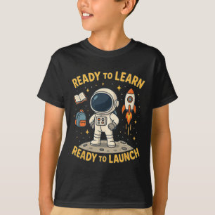 Camiseta Foguete Lançamento Espaço Aprender Estudante Crian