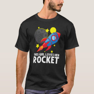 Camiseta Foguete legal Para Meninas Crianças Foguetes De Na