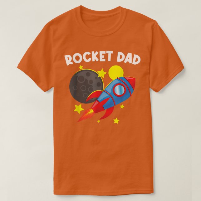 Camiseta Foguete legal Para O Pai Padre Rockets Space Ship  (Frente do Design)