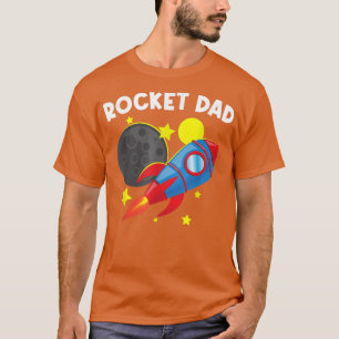 Camiseta Foguete legal Para O Pai Padre Rockets Space Ship