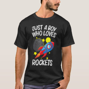 Camiseta Foguete legal para rapazes Crianças Foguetes Espac