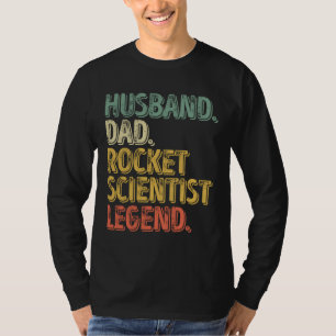 Camiseta Foguete Pai de marido legenda cientista Engraçada