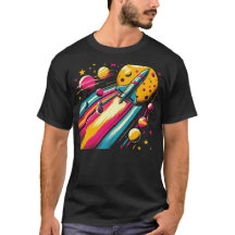 Foguete pelas estrelas e galáxia