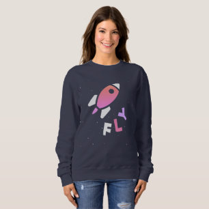 Camiseta Foguete - Roxo e RosaAbstract Pop Art. FLY!