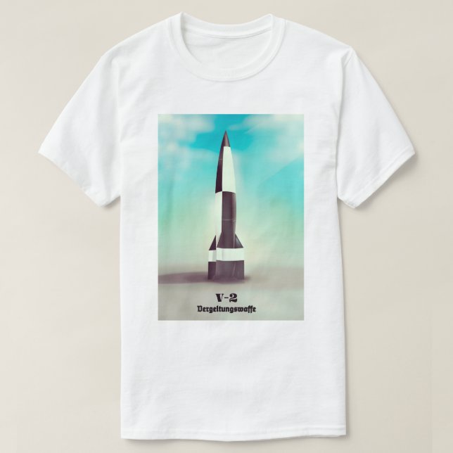 Camiseta Foguete Vergeltungswaffe V2 (Frente do Design)