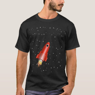 Camiseta foguete vermelho
