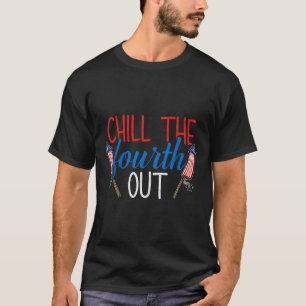 Camiseta Foguetes The Fourth Out EUA EUA 4 de Julho Patriót