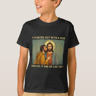 Camiseta Foi apenas um beijo meme engraçado de jesus & juda