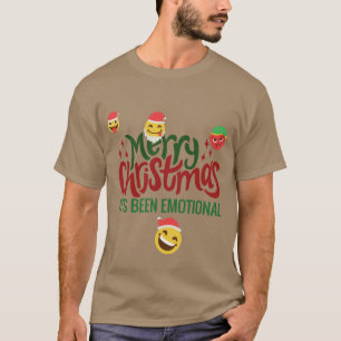 Camiseta Foi Emocional Feliz Natal Engraçado Emoji