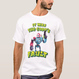 Camiseta Foi o código de robótica robótica com defeito AI