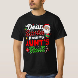 Camiseta Foi por culpa da minha tia, um Natal engraçado par