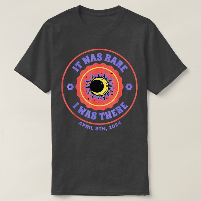 Camiseta Foi raro eu estar lá no eclipse 2024 (Frente do Design)