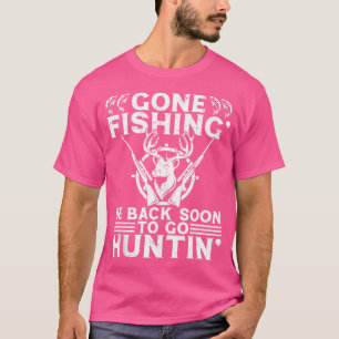 Camiseta Foi-Se Pescar Caçando Peixes Engraçados