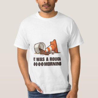 Camiseta "Foi uma manhã difícil", Derramar de café e Cone