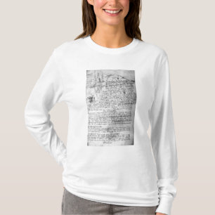 Camiseta Fol.145v-b, página do caderno de da Vinci