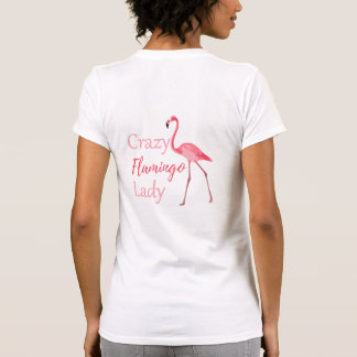 Camiseta Folamingo Louco Senhora Engraçada Flamingo