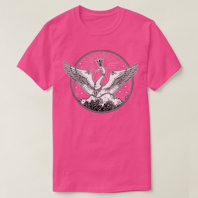 Camiseta Folclore russo Fairy Swan Queen Art Design (Frente do Design)